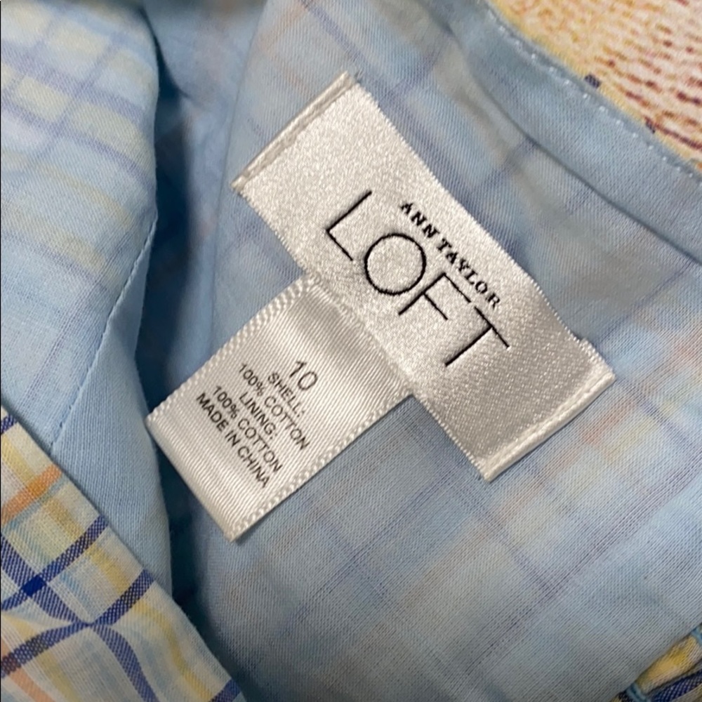 Loft Plaid Halter Dress size 10 - Picture 10 of 10